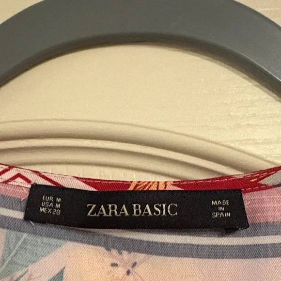 Zara Multicolor Tropical Print Midi Dress - Picture 2 of 5